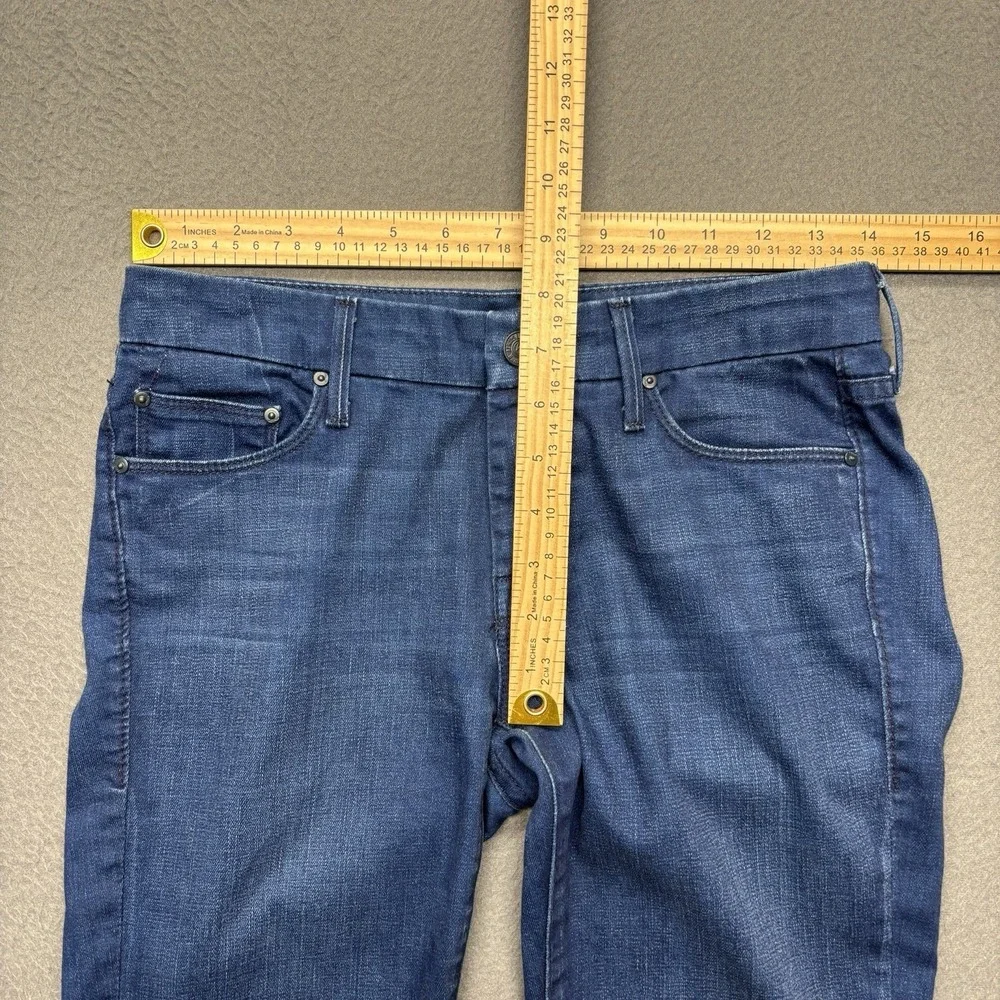 MOTHER The Looker Crop Skinny Jeans Bright Eyes Blue Denim Made in USA‎ Size 26
